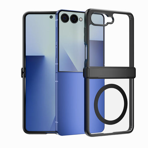 Samsung Galaxy Z Flip 7 Back Cover Case | Hybrid Hinge Mag-X - Black