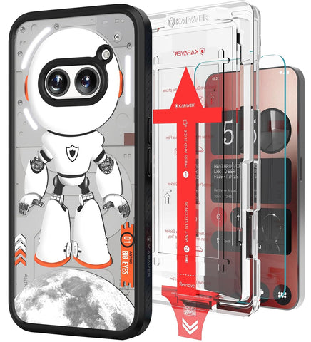 Nothing Phone 2a Plus / Nothing Phone 2a 5G Back Cover Case With Glass | Impulse - Astro Big Eyes Black