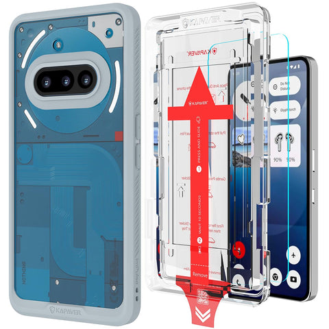 Nothing Phone 3a Back Cover Case With Glass | Impulse - Gray