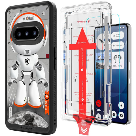 Nothing Phone 3a Back Cover Case With Glass | Impulse - Astro Big Eyes Black