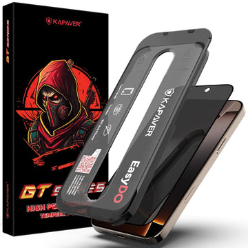 iPhone 17 Pro Easy DO Tempered Glass Screen Protector Guard | GT Series (Privacy)- 3 Pack