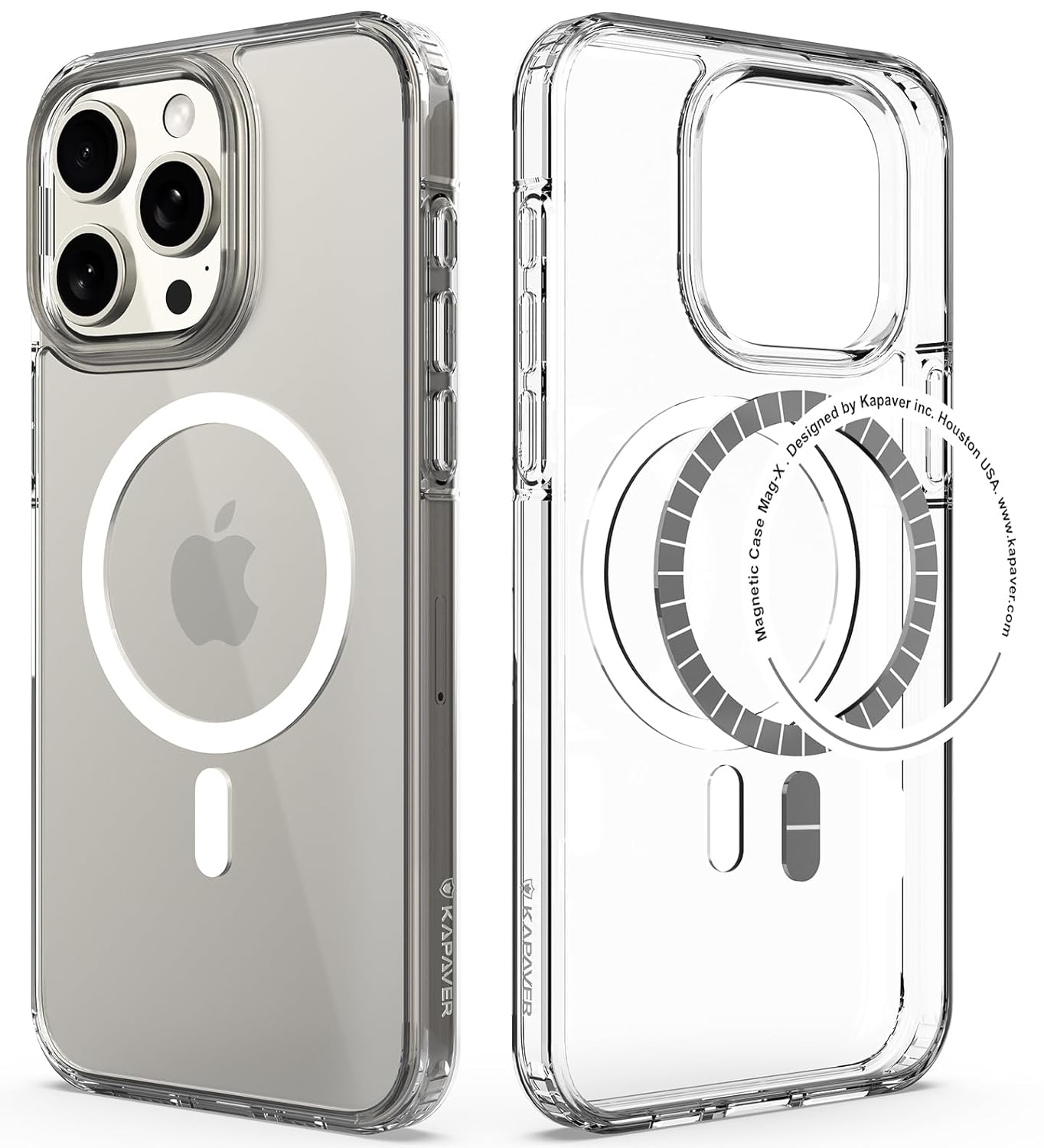 iPhone 15 Pro Back Cover Case | Mag X - Clear