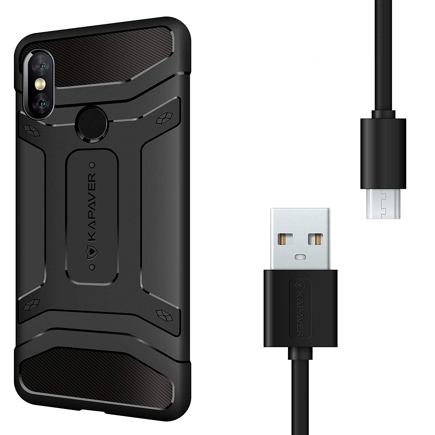 Xiaomi Redmi Note Pro (Carbon Black Black Cable) Back Cover Case