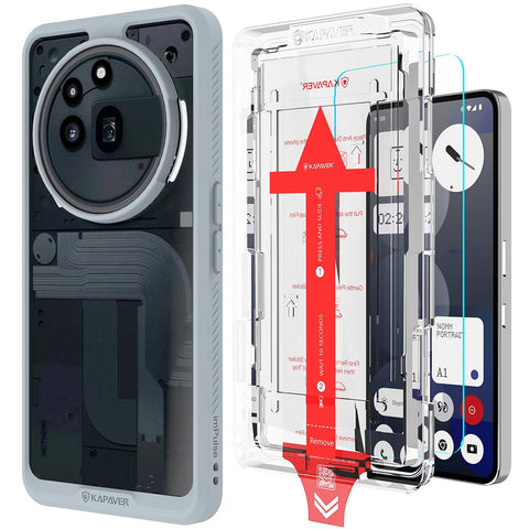 Nothing Phone 3a Pro Back Cover Case With Glass | Impulse - Gray