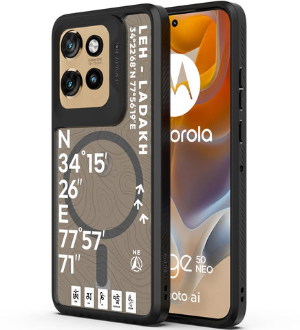 Moto Edge 50 Neo Back Cover Case | GPS Edition (Leh-Ladakh) Mag X - Black