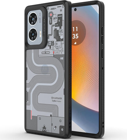 Motorola G85 5G Back Cover Case | Impulse - CyBer-i Edition - Black (01)