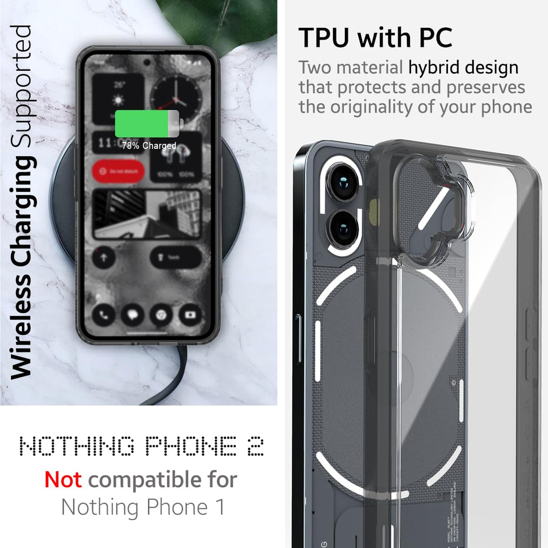 Nothing Phone 2 Back Cover Case | Impulse - Smoke Black