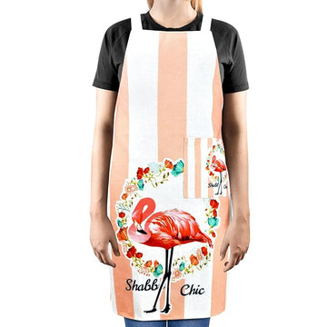 Sleeveless Strap Apron with Pocket (FABKUC ) Men and Women Cooking Kit Accessories (LAMINGO)