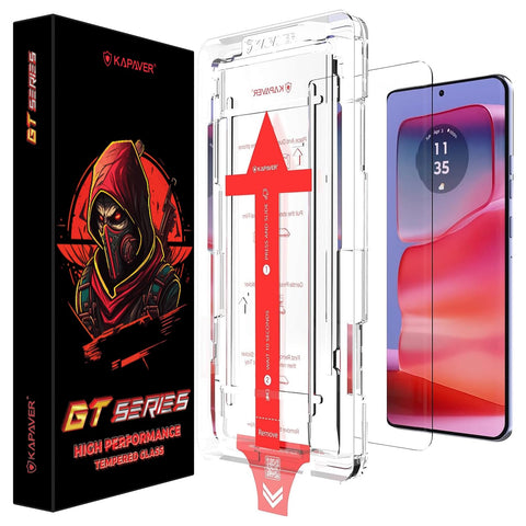 Moto Edge 50 Pro Tempered Glass Screen Protector Guard | Glass HD - 2 Pack (with 1 EasyDo Applicator)