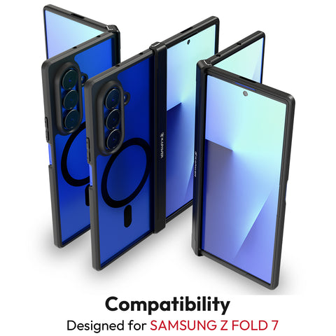 Samsung Galaxy Z Fold 7 Back Cover Case | Hybrid Hinge Mag-X - Black