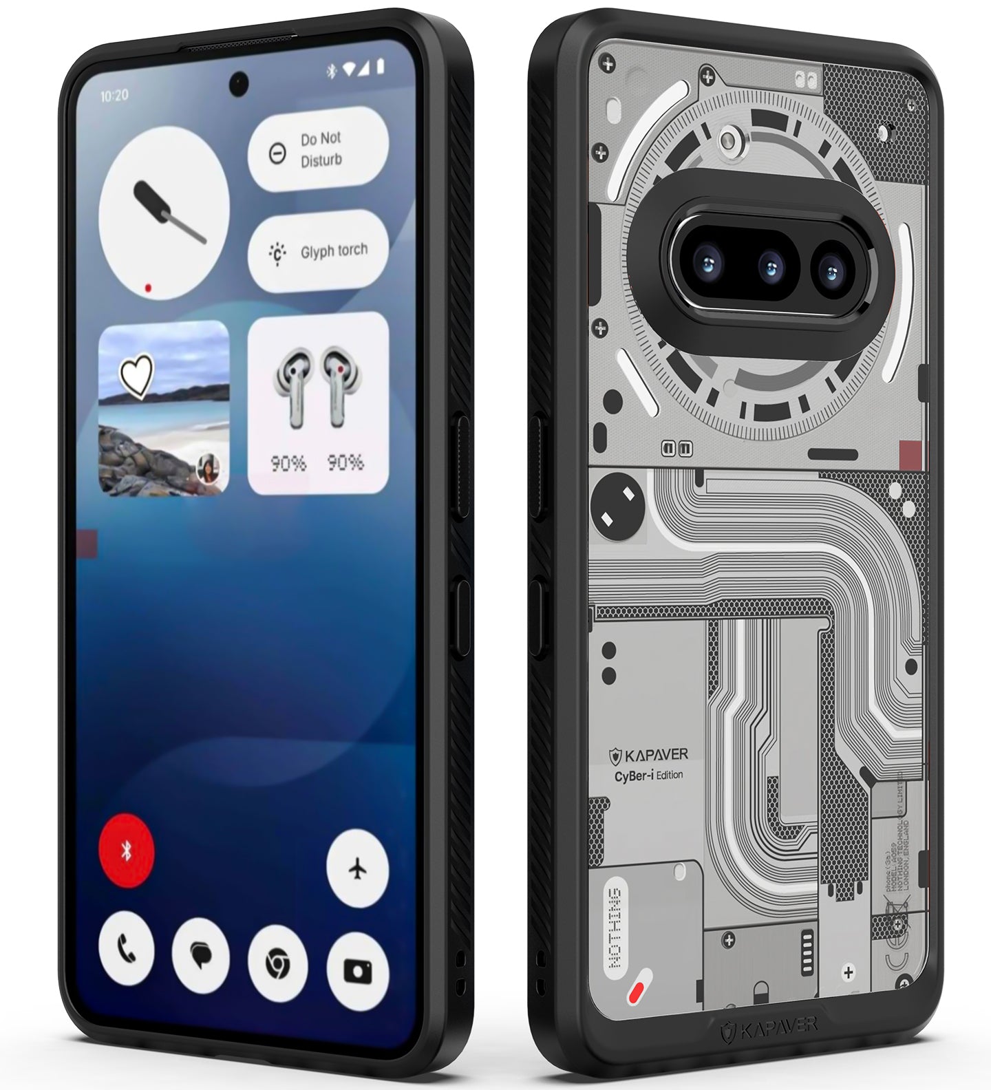 Best Nothing Phone 3a Back Cover Case | CyBer-i Edition - Black (01) Best Nothing Phone 3a Back Cover Case | CyBer-i Edition - Black (01)