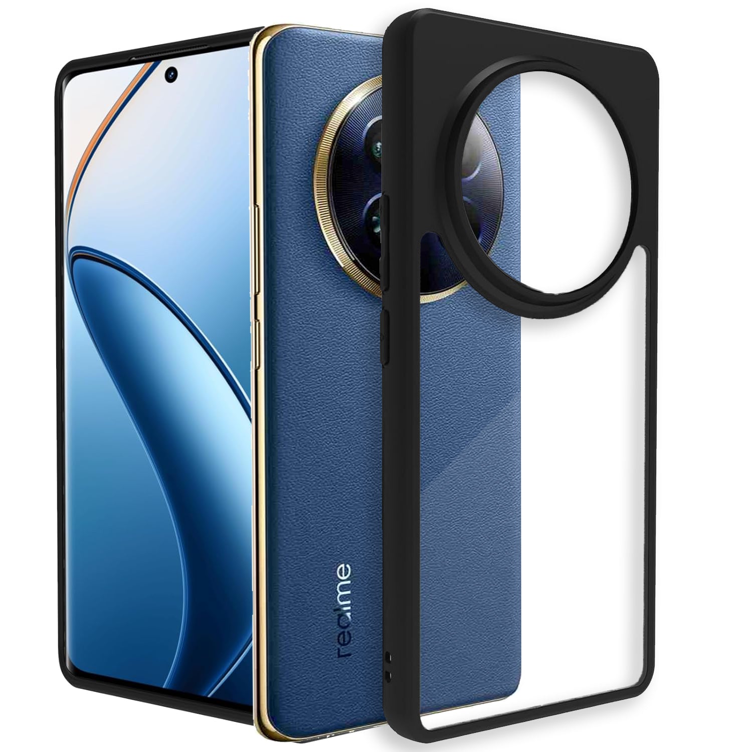 Realme 12 Pro 12 Pro Plus Back Cover Case Hybrid Black