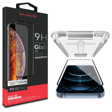 iPhone 12 Pro Max Tempered Glass Screen Protector Guard | Easy FIT - 1 Pack
