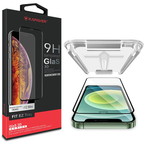 iPhone 12 Mini Tempered Glass Screen Protector Guard | Easy FIT - 2 Pack
