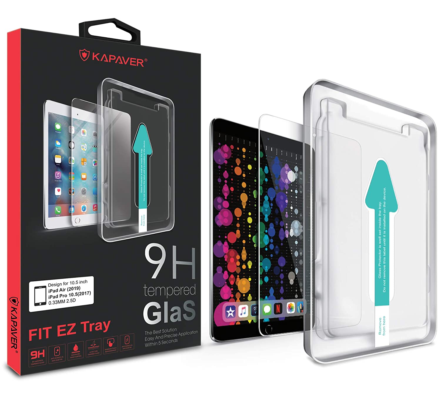 iPad Tempered Glass Screen Protector Guard Easy FIT Pack