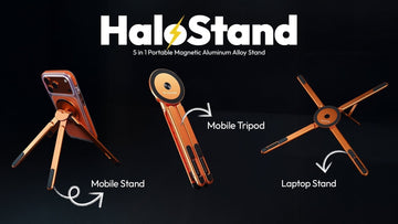 Cosmic Orange HaloStand: A Smart Laptop Stand