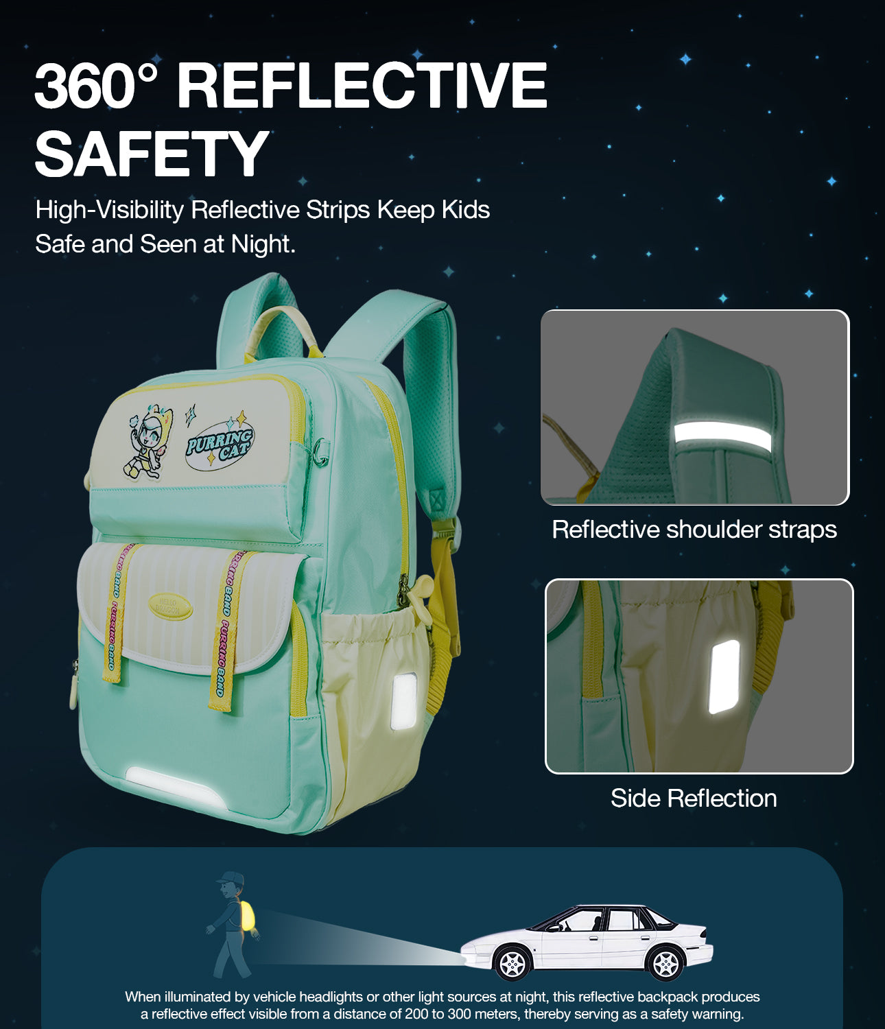 Lightweight AGS backpack for ages 4–7 with organized storage pockets