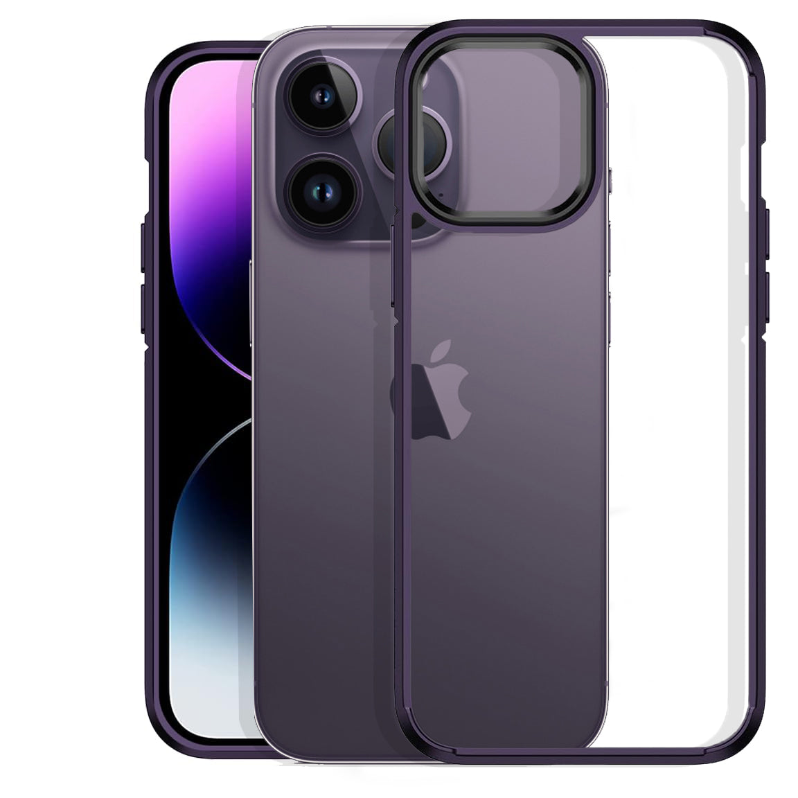 iPhone 14 Pro Max Back Cover Case | Ice Crystal - Matte Purple