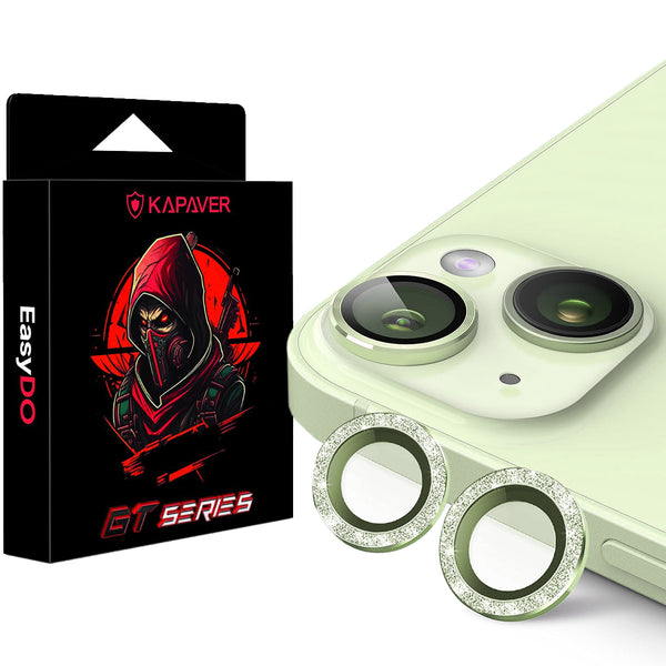 iPhone 15 / iPhone 15 Plus Camera Lens Protector | GT Series [Easy Do] - (Glitter Green)