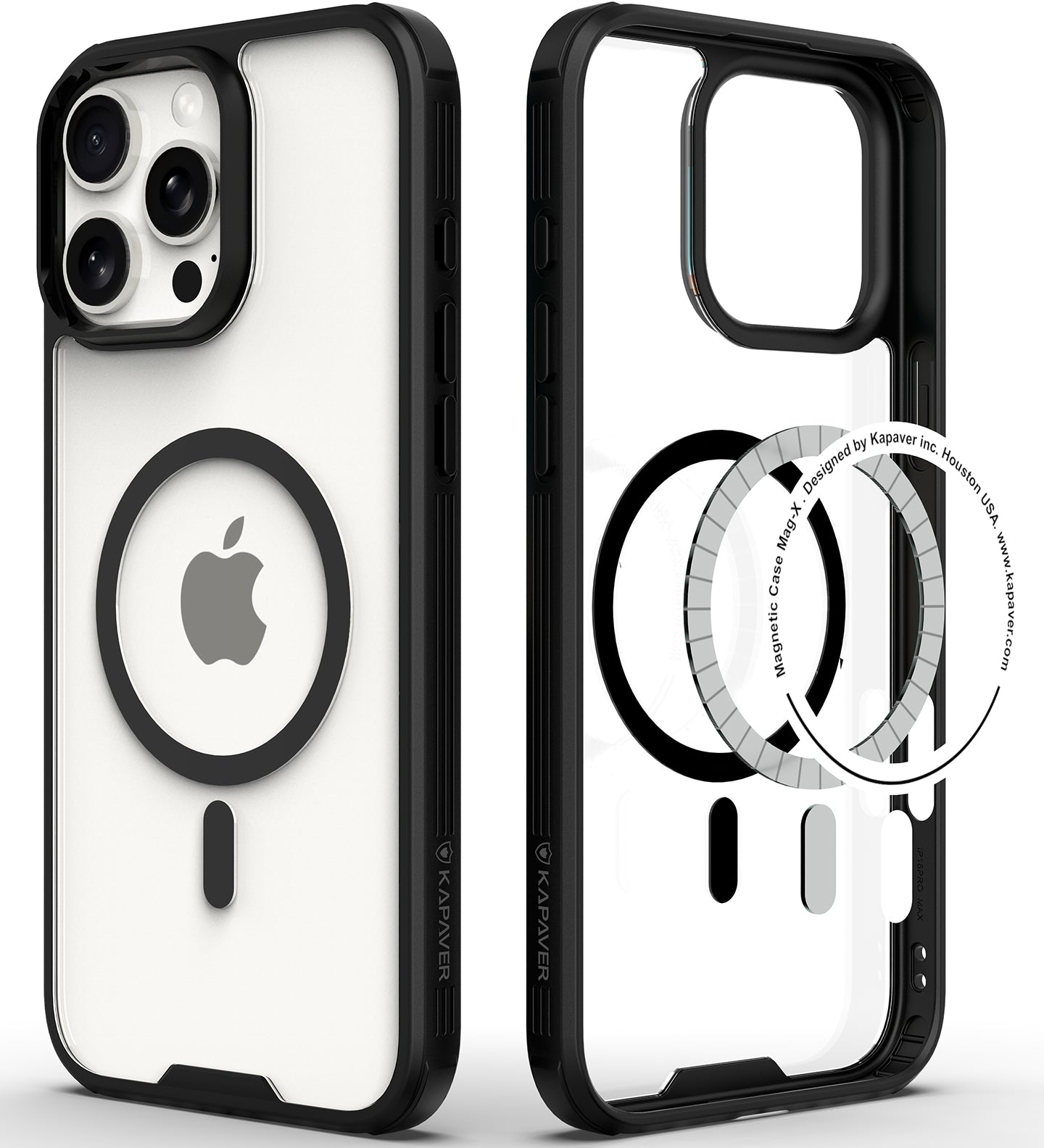 iPhone 16 Pro Back Cover Case | Mag X - Black