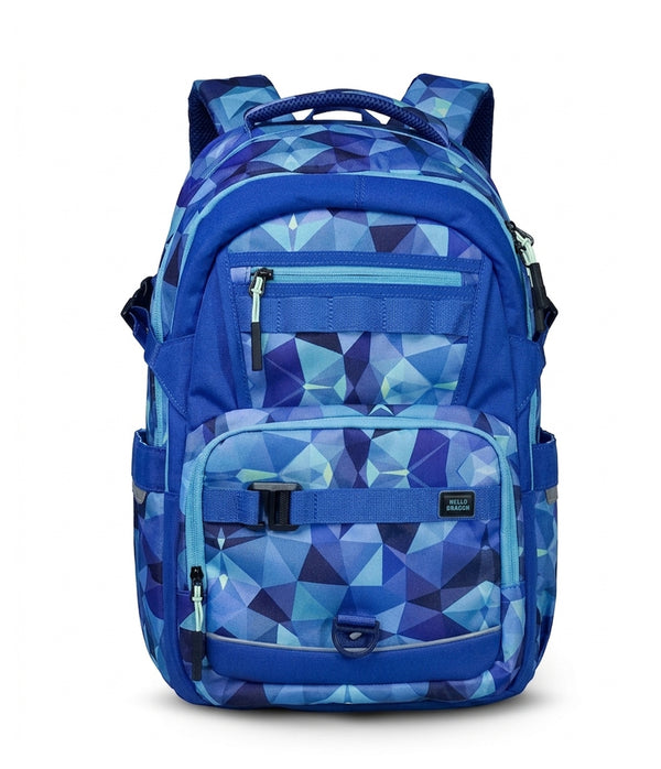 HELLO DRAGON by Kapaver AGS Kids School Backpack for Boys & Girls - Blue (30L)