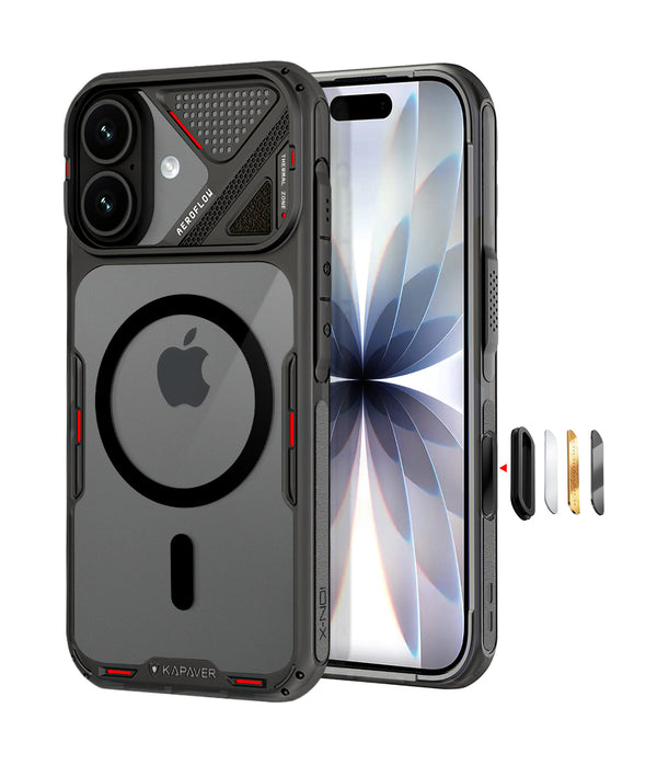 iPhone 17 Back Cover Case | iON-X Magnetic - Smoke Black