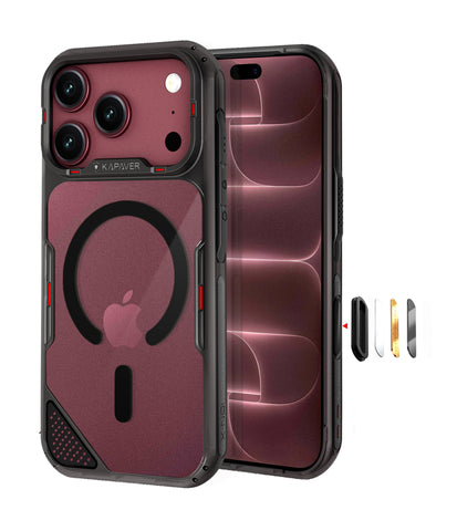 iPhone 18 Pro Max Back Cover Case | iON-X Magnetic - Smoke Black