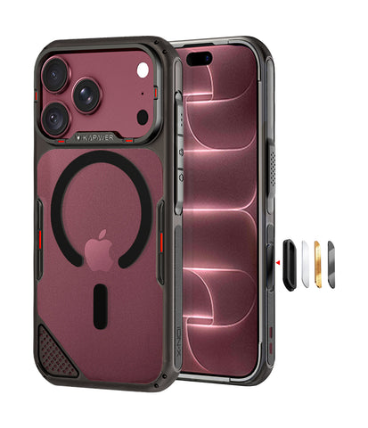 iPhone 18 Pro Max Back Cover Case | iON-X Magnetic - Smoke Black