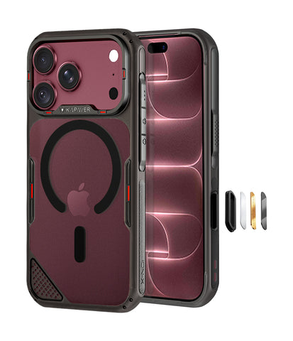 iPhone 18 Pro Max Back Cover Case | iON-X Magnetic - Smoke Black