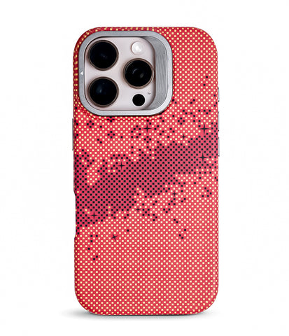 iPhone 16 Pro Back Cover Case | Carbon Fiber Kickstand Mag-X - Galaxy Orange