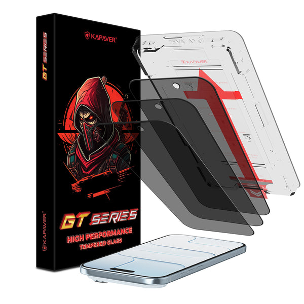 iPhone 17 Air Easy DO Tempered Glass Screen Protector Guard | GT Series (Privacy)- 3 Pack