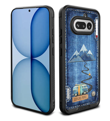 Nothing Phone 4a Back Cover Case | Denim Adventure | Impulse - Black