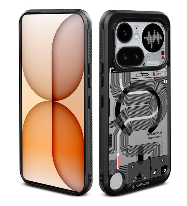 Nothing Phone 4a Pro Back Cover Case | CyBer-i Edition Mag X - Black