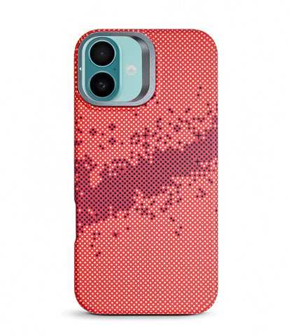 iPhone 16 Plus Back Cover Case | Carbon Fiber Kickstand Mag-X - Galaxy Orange