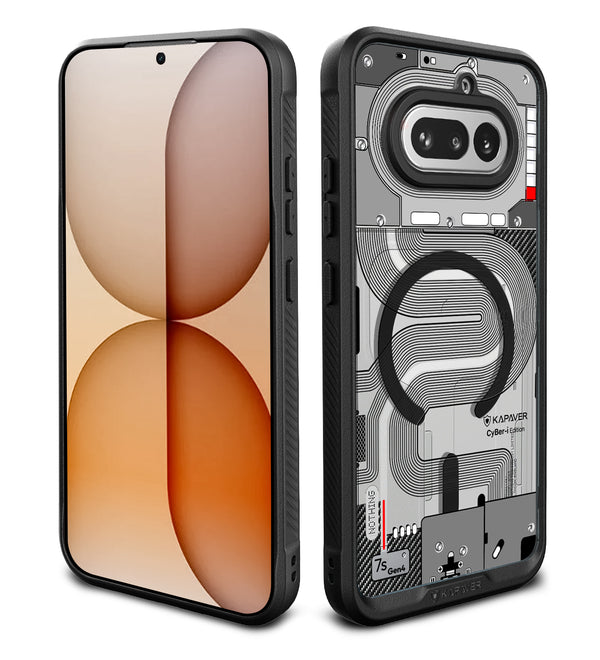 Nothing Phone 4a Back Cover Case | CyBer-i Edition Mag X - Black