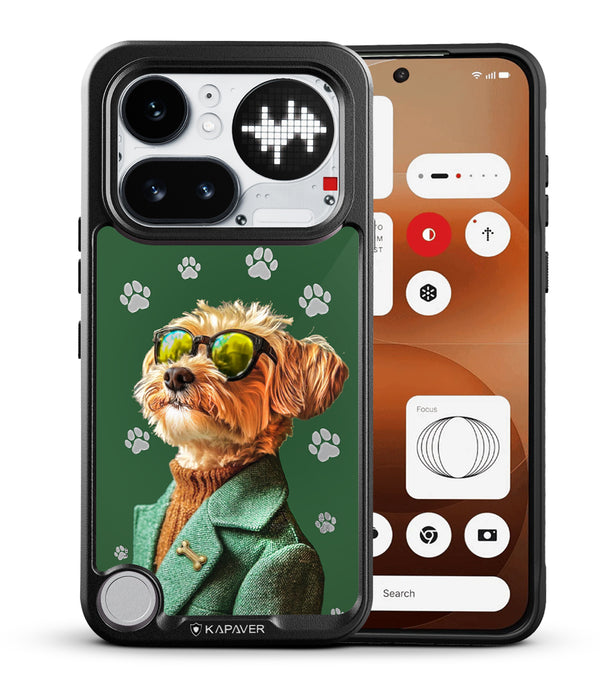 Nothing Phone 4a Pro Back Cover Case | Dapper Dog  Impulse - Black