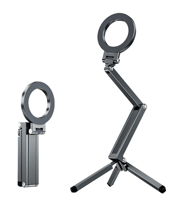 KAPAVER Foldable Adjustable 360°  Aluminum Magnetic Phone Stand HaloStand  - Black