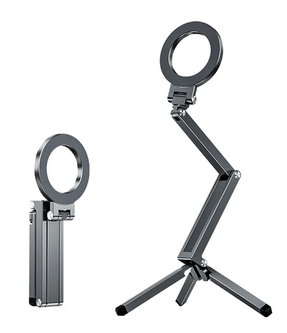 KAPAVER Foldable Adjustable 360°  Aluminum Magnetic Phone Stand HaloStand  - Black