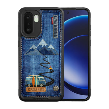 (Refurbished) OnePlus 15R Back Cover Case | Denim Adventure Mag X - Black