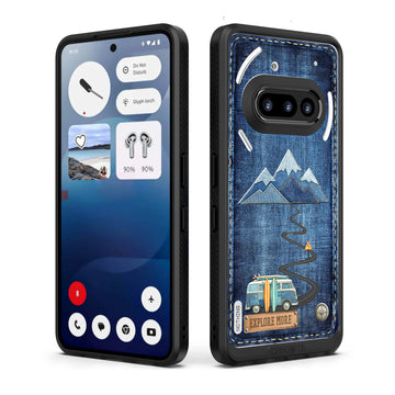 Nothing Phone 3a Back Cover Case | Denim Adventure Mag X - Black