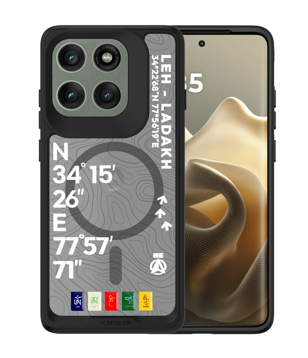 (Refurbished) Motorola Edge 60 Pro Back Cover Case | GPS Edition (Leh-Ladakh) Impulse - Black