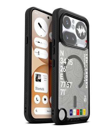Nothing Phone 4a Pro Back Cover Case | GPS Edition (Leh-Ladakh) Mag X - Black