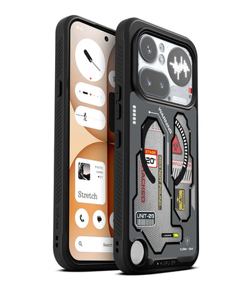 Nothing Phone 4a Pro Back Cover Case | CyBer-Bot Edition Mag X - Black