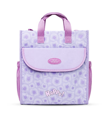 HELLO DRAGON by Kapaver Reusable Lunch Bag for Kids & Women | Insulated Tote Bag for School, Office, Picnic & Travel | Lightweight 13L Lunch Bag with Spacious Storage - Baby Violet