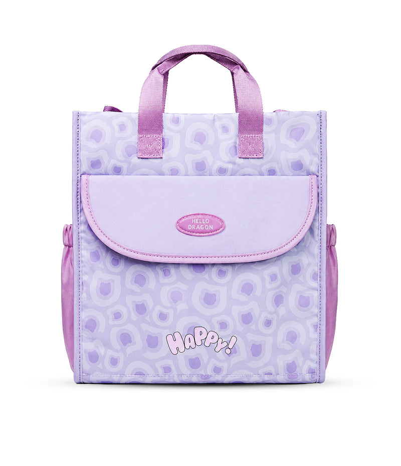 HELLO DRAGON Lunch Bag for Kids & Women | Insulated 13L Tote Bag | Baby Violet
