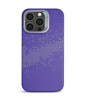iPhone 13 Pro Back Cover Case | Carbon Fiber Kickstand Mag-X - Galaxy Purple