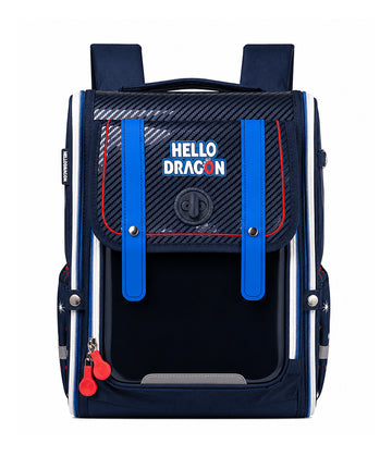 HELLO DRAGON AGS Kids School Backpack | Age 7-10Yrs - Classic Navy (25L)
