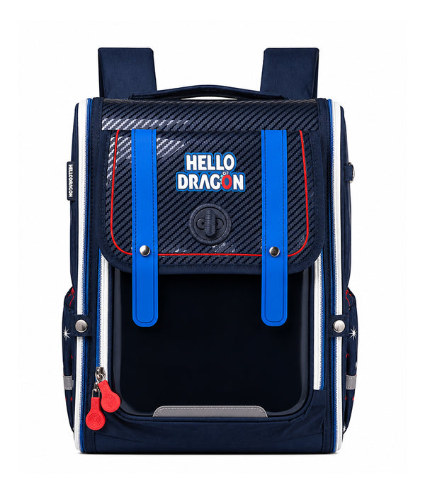 HELLO DRAGON by Kapaver AGS Kids School Backpack for Boys & Girls - Blue (25L)