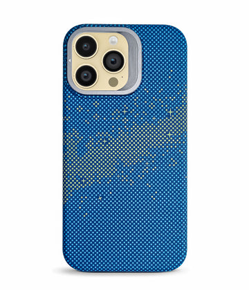 iPhone 14 Pro Max Back Cover Case | Carbon Fiber Kickstand Mag-X - Galaxy Purple
