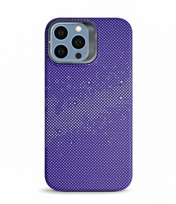 iPhone 13 Pro Max Back Cover Case | Carbon Fiber Kickstand Mag-X - Galaxy Purple